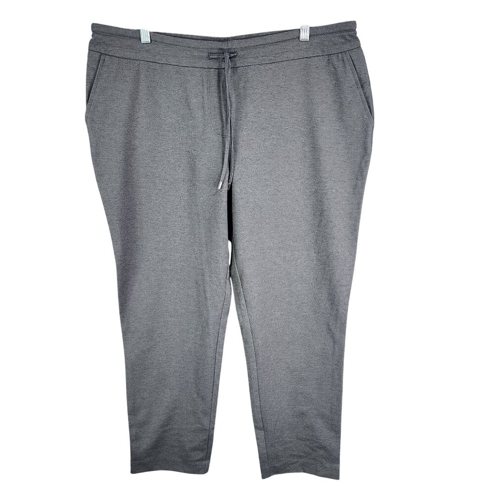 Womens Gray Dalia Sweatpants Drawstring Hi Rise Nylon Blend Stretch Size XL